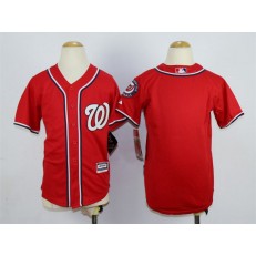 MLB Washington Nationals Blank Alternate Red 2015 Cool Base Youth Jersey