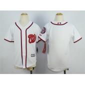 MLB Washington Nationals Blank Home White 2015 Cool Base Youth Jersey