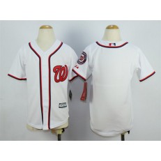 MLB Washington Nationals Blank Home White 2015 Cool Base Youth Jersey