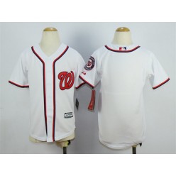 MLB Washington Nationals Blank Home White 2015 Cool Base Youth Jersey