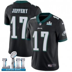 Men's Nike Philadelphia Eagels Super Bowl LII 17 Alshon Jeffery Black Alternate NFL Jersey