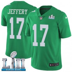 Men's Nike Philadelphia Eagels Super Bowl LII 17 Alshon Jeffery Green NFL Jersey