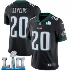 Men's Nike Philadelphia Eagels Super Bowl LII 20 Brian Dawkins Black Alternate NFL Jersey