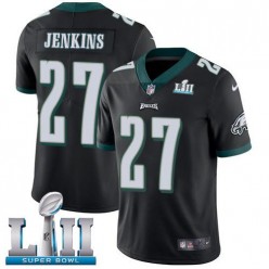 Men's Nike Philadelphia Eagels Super Bowl LII 27 Malcolm Jenkins Black Alternate NFL Jersey