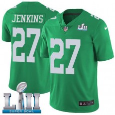 Men's Nike Philadelphia Eagels Super Bowl LII 27 Malcolm Jenkins Green NFL Jersey