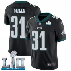 Men's Nike Philadelphia Eagels Super Bowl LII 31 Jalen Mills Black Alternate NFL Jersey