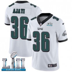 Men's Nike Philadelphia Eagels Super Bowl LII 36 Jay Ajayi White NFL Jersey