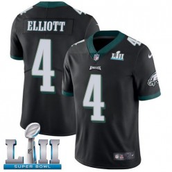 Men's Nike Philadelphia Eagels Super Bowl LII 4 Jake Elliott Black Alternate NFL Jersey