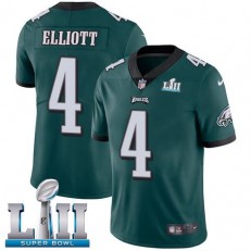 Men's Nike Philadelphia Eagels Super Bowl LII 4 Jake Elliott Midnight Green Team Color NFL Jersey