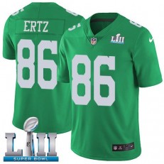 Men's Nike Philadelphia Eagels Super Bowl LII 86 Zach Ertz Green NFL Jersey