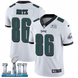 Men's Nike Philadelphia Eagels Super Bowl LII 86 Zach Ertz White NFL Jersey