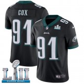 Men's Nike Philadelphia Eagels Super Bowl LII 91 Fletcher Cox Black Alternate NFL Jersey