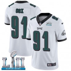 Men's Nike Philadelphia Eagels Super Bowl LII 91 Fletcher Cox White NFL Jersey