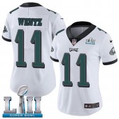 Women's Nike Philadelphia Eagels Super Bowl LII 11 Carson Wentz White NFL Jersey