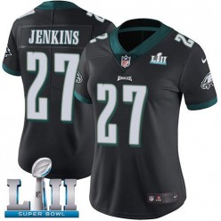 Women's Nike Philadelphia Eagels Super Bowl LII 27 Malcolm Jenkins Black Alternate NFL Jersey