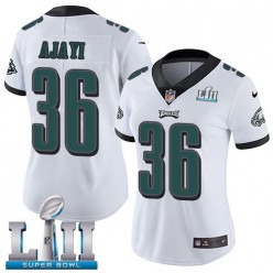 Women's Nike Philadelphia Eagels Super Bowl LII 36 Jay Ajayi White NFL Jersey