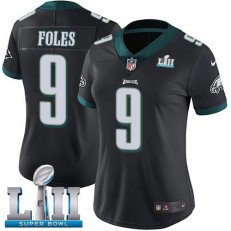 Women's Nike Philadelphia Eagels Super Bowl LII 9 Nick Foles Black Alternate NFL Jersey