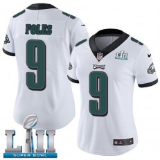 Women's Nike Philadelphia Eagels Super Bowl LII 9 Nick Foles White NFL Jersey