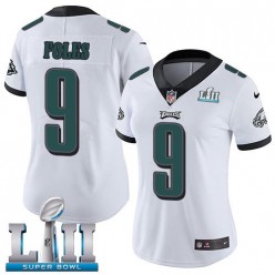 Women's Nike Philadelphia Eagels Super Bowl LII 9 Nick Foles White NFL Jersey