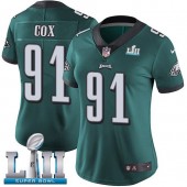 Women's Nike Philadelphia Eagels Super Bowl LII 91 Fletcher Cox Midnight Green Team Color NFL Jersey