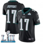 Youth Nike Philadelphia Eagels Super Bowl LII 17 Alshon Jeffery Black Alternate NFL Jersey