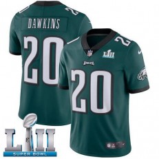 Youth Nike Philadelphia Eagels Super Bowl LII 20 Brian Dawkins Midnight Green Team Color NFL Jersey