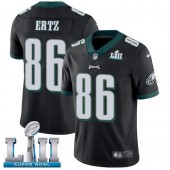 Youth Nike Philadelphia Eagels Super Bowl LII 86 Zach Ertz Black Alternate NFL Jersey