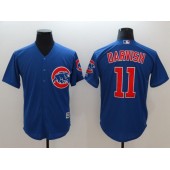MLB Chicago Cubs 11 Yu Darvish Blue Cool Base Stitched Men Jersey