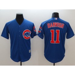 MLB Chicago Cubs 11 Yu Darvish Blue Cool Base Stitched Men Jersey