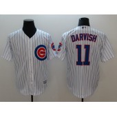 MLB Chicago Cubs 11 Yu Darvish White Cool Base Stitched Men Jersey