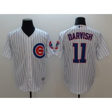 MLB Chicago Cubs 11 Yu Darvish White Cool Base Stitched Men Jersey