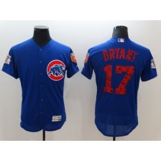 MLB Chicago Cubs 17 Kris Bryant Blue 2018 Spring Training Authentic Flex Base Stitched Men Jersey