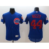 MLB Chicago Cubs 44 Anthony Rizzo Blue 2018 Spring Training Authentic Flex Base Stitched Men Jersey