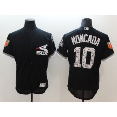 MLB Chicago White Sox 10 Yoan Moncada Black 2018 Spring Training Authentic Flex Base Stitched Men Jersey