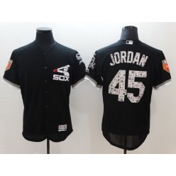 MLB Chicago White Sox 45 Michael Jordan Black 2018 Spring Training Authentic Flex Base Stitched Men Jersey