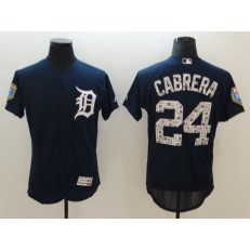 MLB Detroit Tigers 24 Miguel Cabrera Navy Blue 2018 Spring Training Authentic Flex Base Stitched Men Jersey