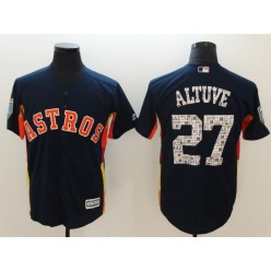 MLB Houston Astros 27 Jose Altuve Navy 2018 Spring Training Cool Base Men Jersey