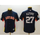 MLB Houston Astros 27 Jose Altuve Navy 2018 Spring Training Cool Base Women Jersey