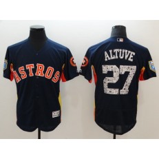 MLB Houston Astros 27 Jose Altuve Navy 2018 Spring Training Flex Base Men Jersey