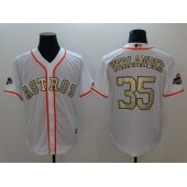 MLB Houston Astros 35 Justin Verlander White 2018 Gold Program Cool Base Stitched Men Jersey