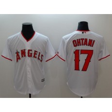 MLB Los Angeles Angels 17 Shohei Ohtani White Cool Base Stitched Men Jersey