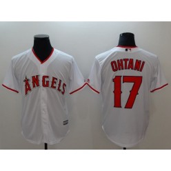 MLB Los Angeles Angels 17 Shohei Ohtani White Cool Base Stitched Men Jersey