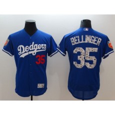 MLB Los Angeles Dodgers 35 Cody Bellinger Blue 2018 Spring Training Authentic Flex Base Stitched Men Jersey