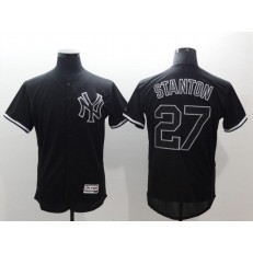 MLB New York Yankees 27 Giancarlo Stanton Black Flexbase Stitched Men Jersey