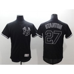 MLB New York Yankees 27 Giancarlo Stanton Black Flexbase Stitched Men Jersey