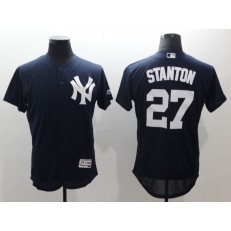 MLB New York Yankees 27 Giancarlo Stanton Navy Flexbase Stitched Men Jersey