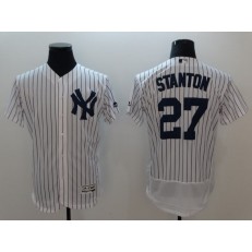 MLB New York Yankees 27 Giancarlo Stanton White Flexbase Stitched Men Jersey