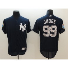 MLB New York Yankees 99 Aaron Judge Navy Blue 2018 Spring Training Authentic Flex Base Stitched Men Jersey