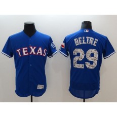 MLB Texas Rangers 29 Adrian Beltre Blue 2018 Spring Training Authentic Flex Base Stitched Men Jersey