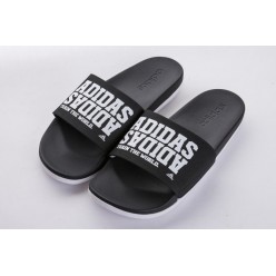 ADILETTE CF+ CAMPUS BLACK WHITE LETTERS BY2615